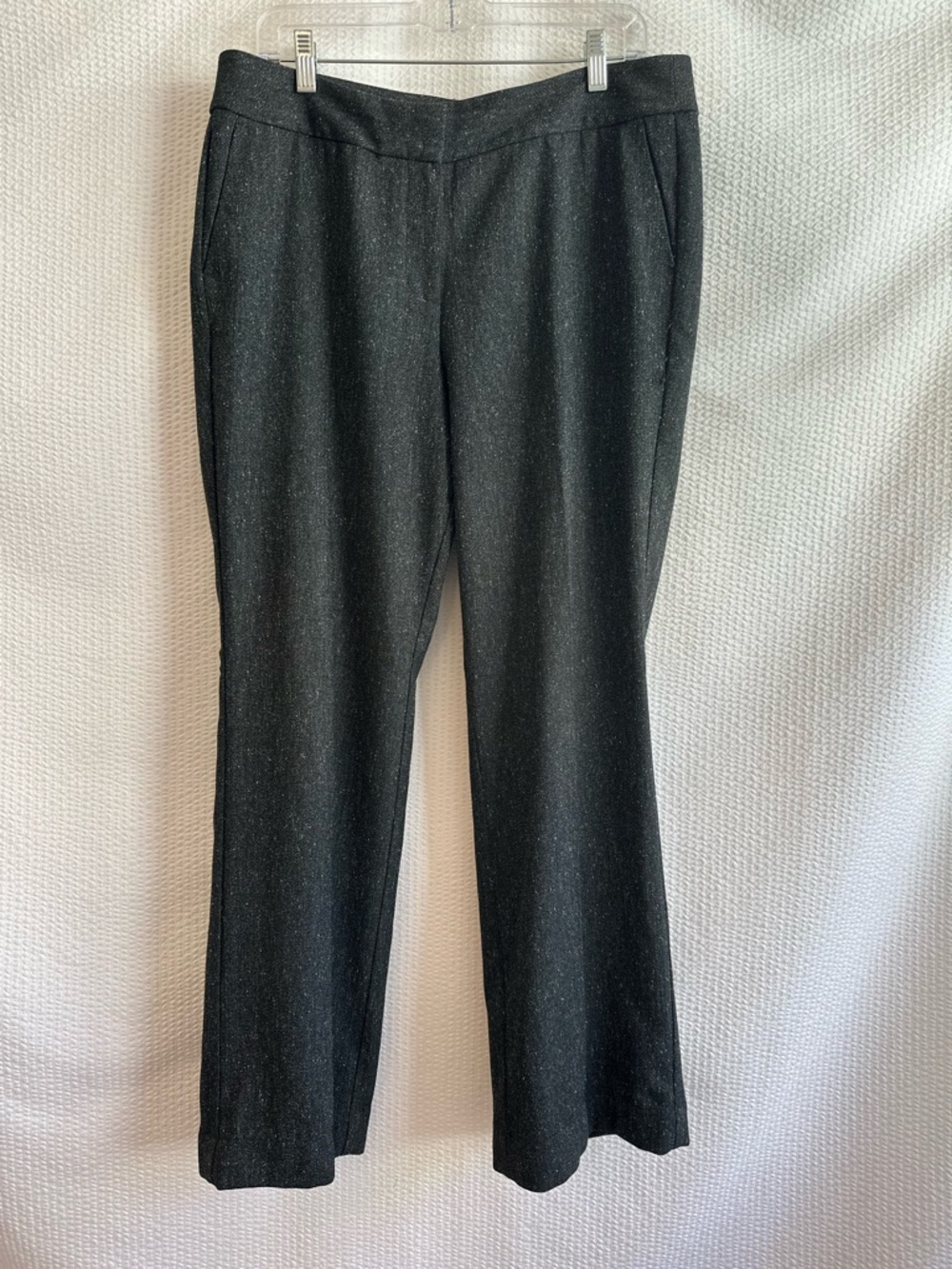 ANN TAYLOR FACTORY Black Gray Straight Leg Dress Pants Women’s Size 10 Career